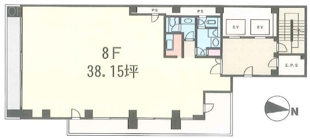 新橋フロンティアビル8F 間取り図