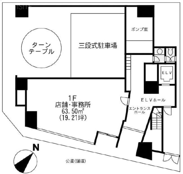 テクノサイシング長者町ビル1F 間取り図