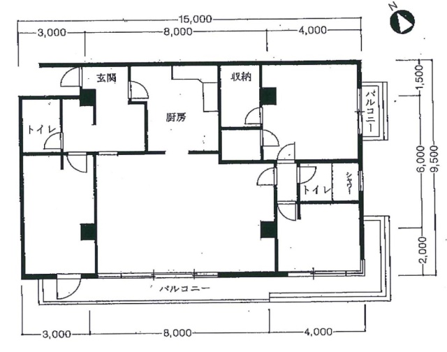 紀尾井ロイヤルハイツ204 間取り図