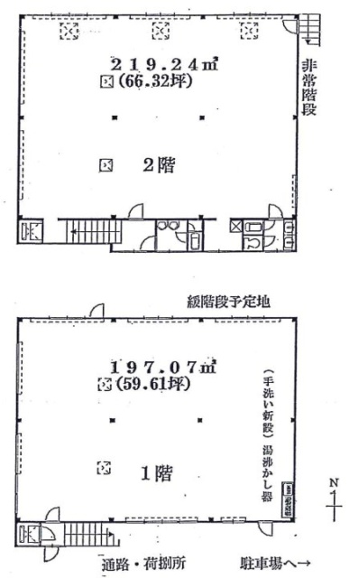 関田ビル1F～2F 間取り図