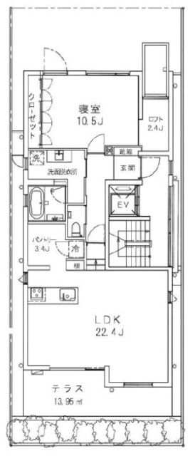 サンテラス大山ビル101 間取り図