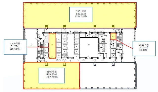 新宿三井ビルディング3501 間取り図