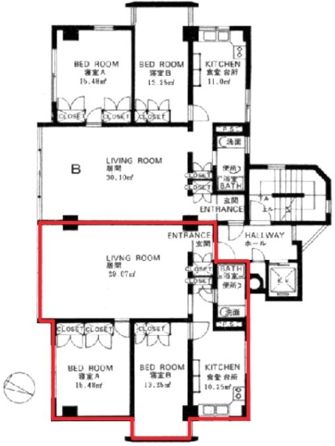 赤坂カムフィーホームズA 間取り図