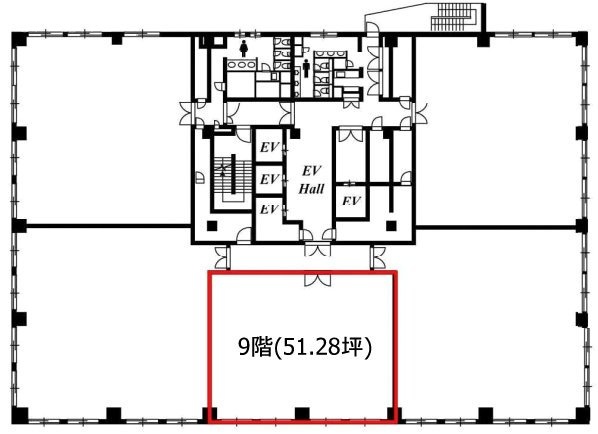 神谷町プライムプレイス9F 間取り図