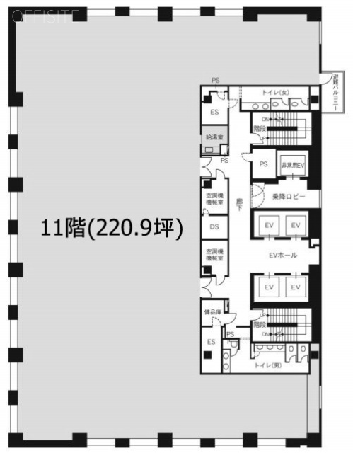 KDX横浜関内ビル11F 間取り図