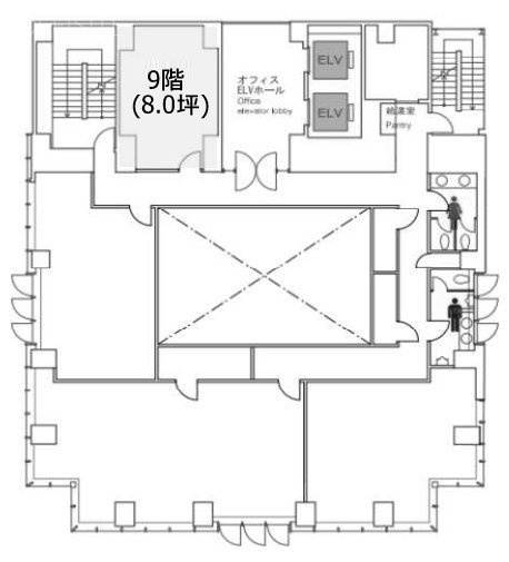 日総第22ビル902 間取り図