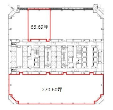 晴海アイランドトリトンスクエアオフィスタワーX棟北 間取り図