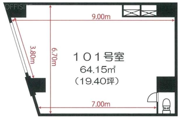 ワコー御苑ビル101 間取り図