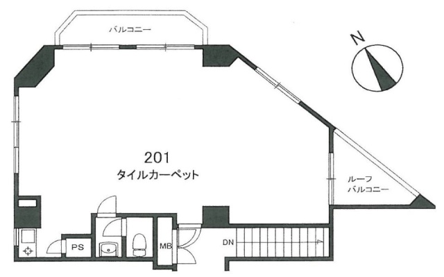シャトル芝公園ビル201 間取り図