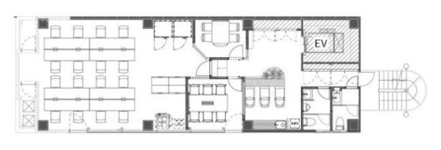 フォーライフオフィス東神田8F 間取り図