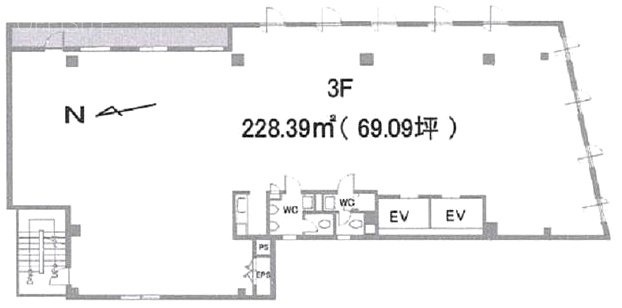 飯田橋ビル3F 間取り図