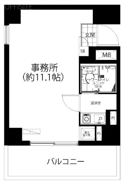 ラミアール赤坂407 間取り図