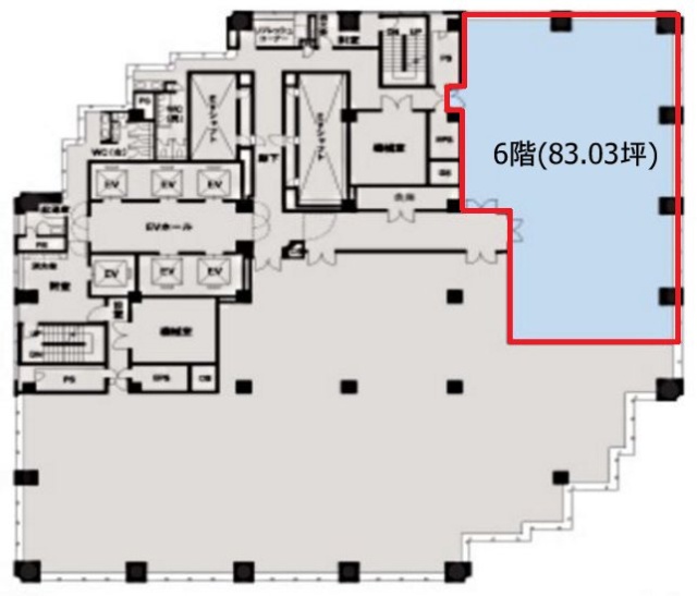 新宿スクエアタワー6F 間取り図