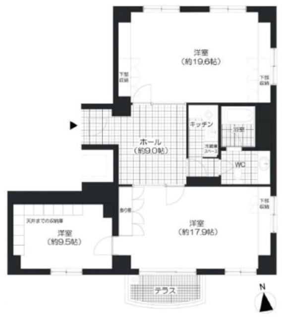 代々木上原ペアシティアネックスビル2F 間取り図