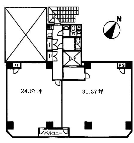 日神ビル関内7F 間取り図