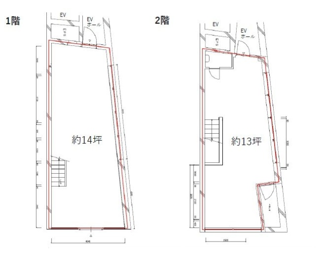 第一榮來ビル1F～2F 間取り図
