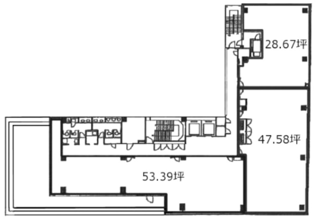 帝都三崎町ビル5F 間取り図