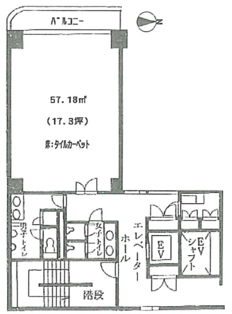 ルリエ横浜宮川町ビル305 間取り図