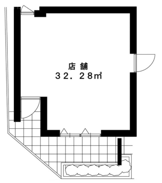 Cave de carre(カーヴドキャレ)ビル1F 間取り図