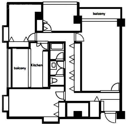 スカイプラザ赤坂3F 間取り図