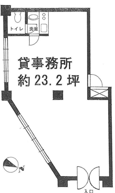 一番町マンションビル101 間取り図