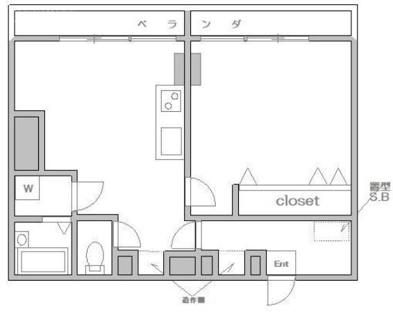 アゼリア東広ビル810 間取り図