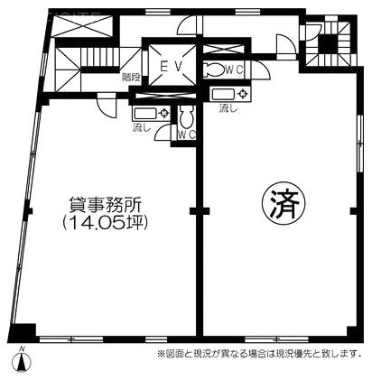 サスガ第2ビル601 間取り図