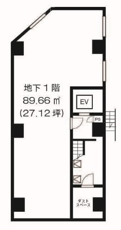 川原ビルB1F 間取り図
