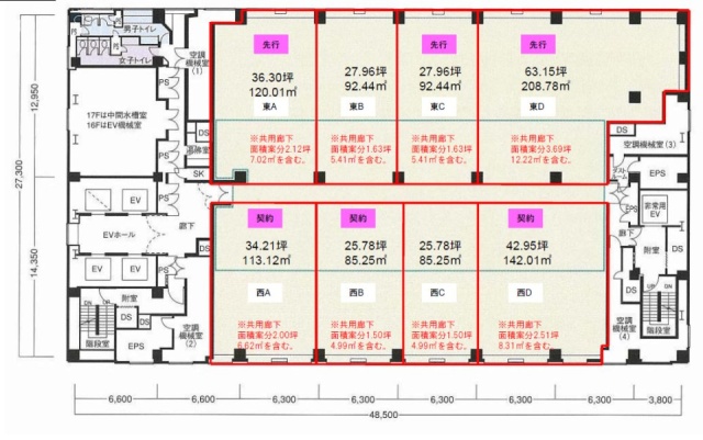 シーフォートスクエアセンタービル西C 間取り図