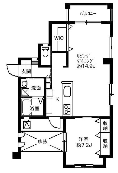 ハビリス白森202 間取り図