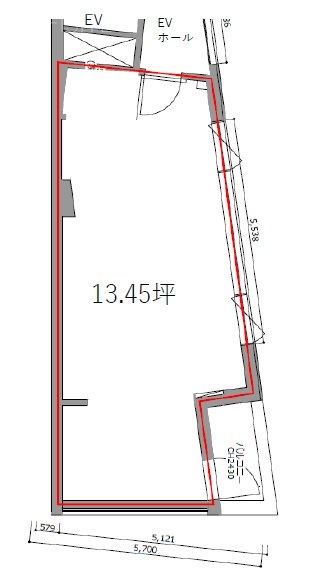 第一榮來ビル8F 間取り図