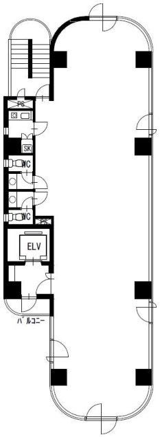 翔和鎌倉橋ビル6F 間取り図