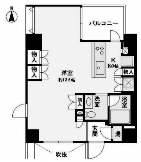 ベルメゾン芝404 間取り図