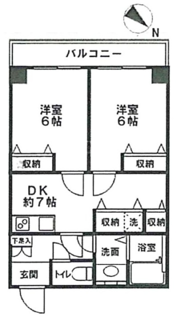 シャンボール伊勢佐木ビル508 間取り図