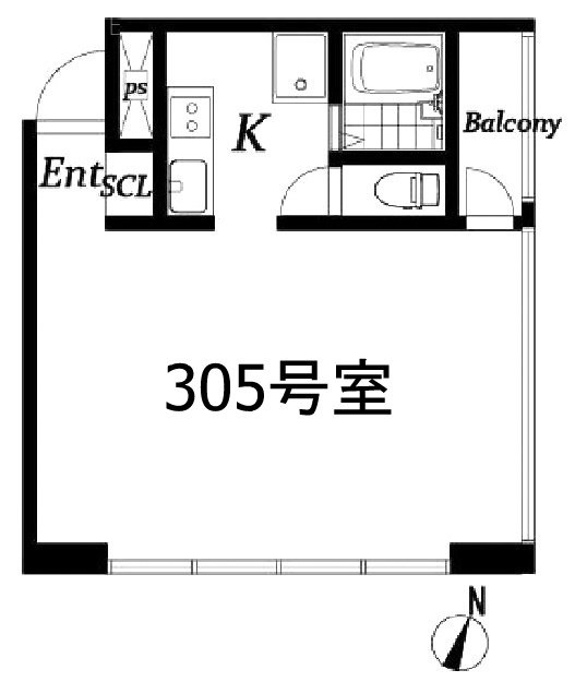 サンストン亀有305 間取り図