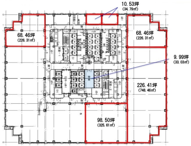 品川グランドセントラルタワー6F 間取り図