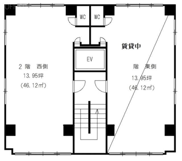 滝上ビル2F 間取り図