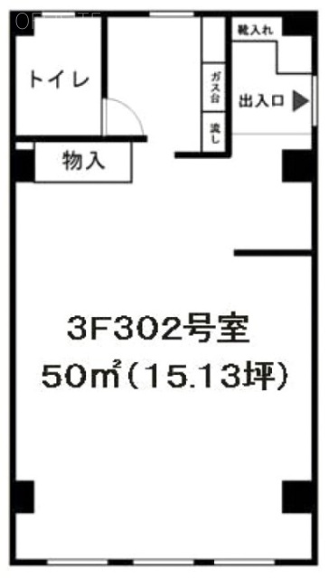 六本木アネックスビル302 間取り図