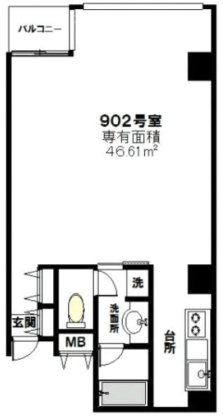 銀座USB902 間取り図