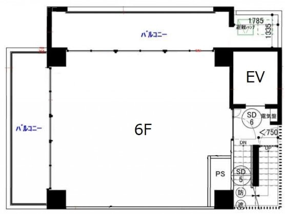 WHARF渋谷道玄坂6F 間取り図