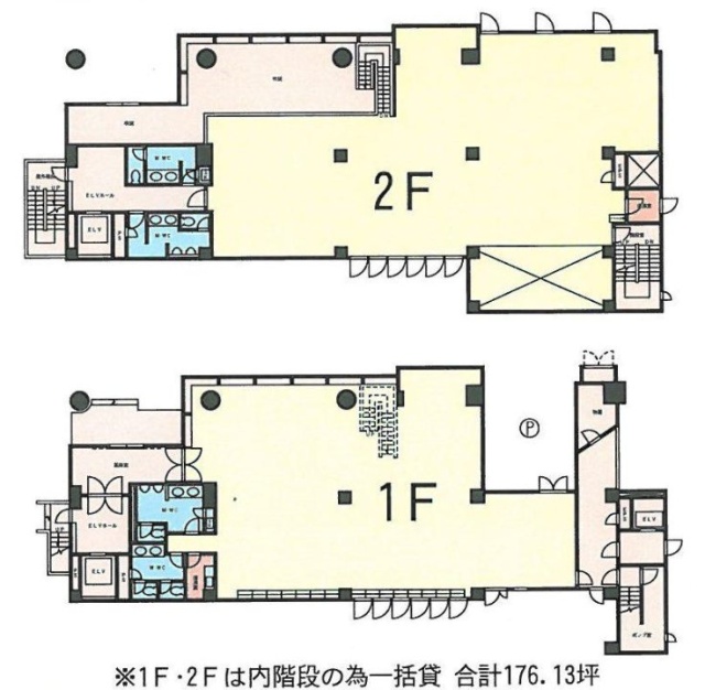 タイムプラザ・フジビル1F～2F 間取り図