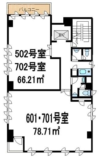 富美栄(ふみえ)ビル702 間取り図