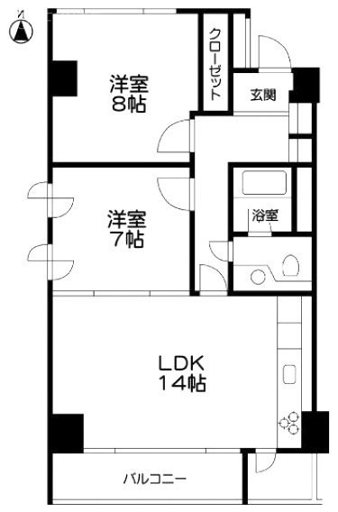 S.COURT(エスコート)404 間取り図