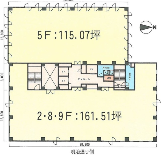 明星(ミョウジョウ)ビル9F 間取り図