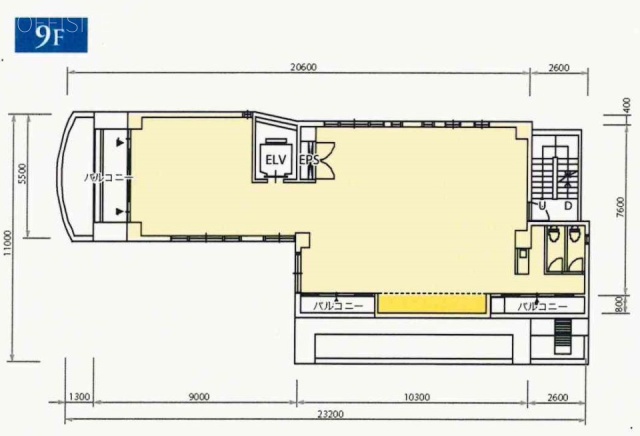 京橋中央ビル9F 間取り図