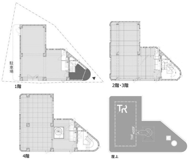 A Building1F～4F 間取り図