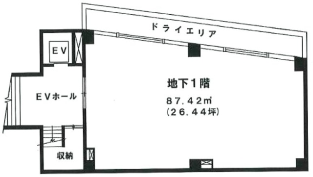 キタミフォーラムビルB1F 間取り図