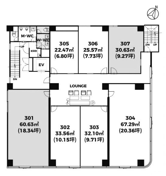 &WORK NIHONBASHI305 間取り図