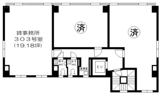 第7江波戸ビル303 間取り図
