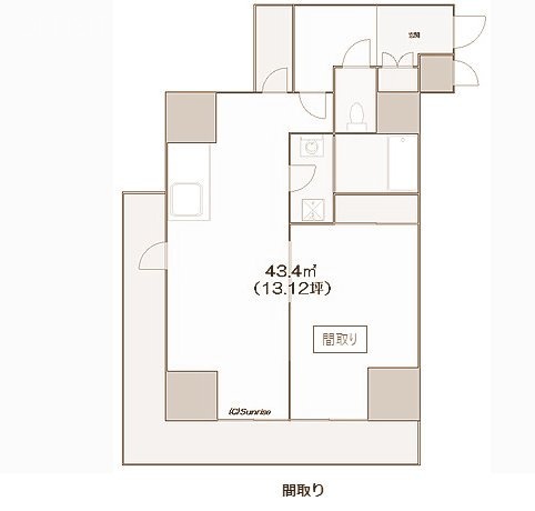 マートルコート中目黒204 間取り図